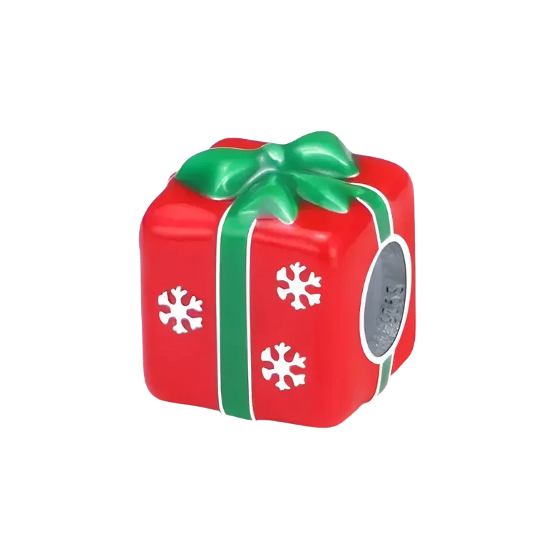 Christmas Gift Box Charm β festive gift wrapped present jewelry charm for bracelets & necklaces