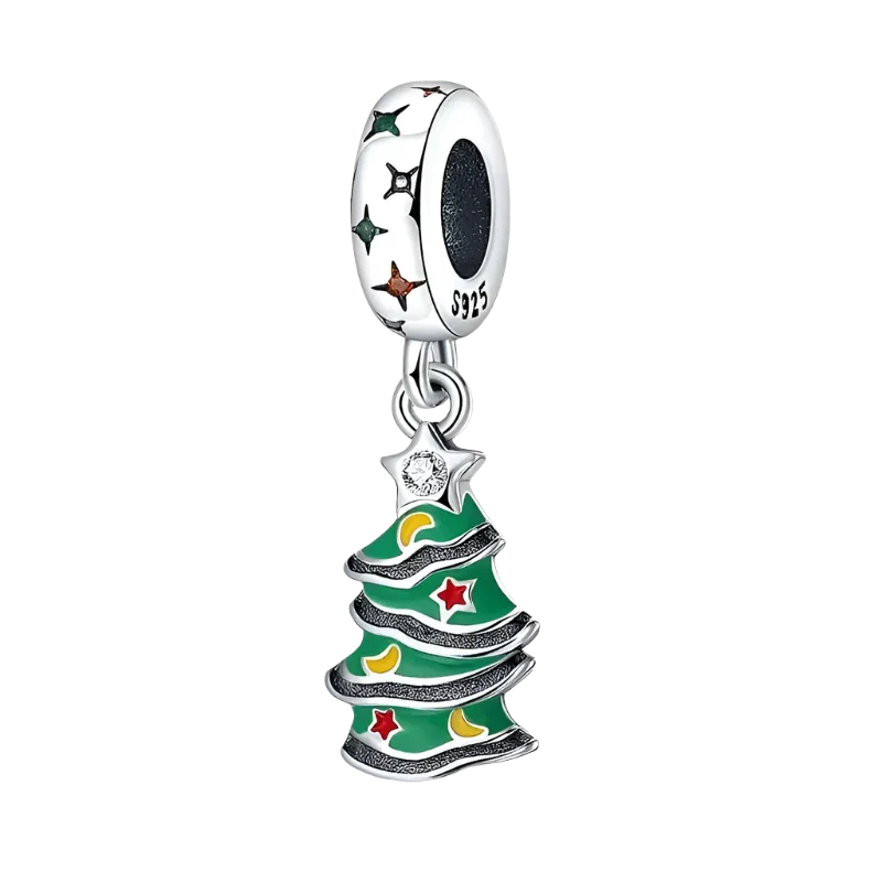 Christmas Tree Charm – elegant festive jewelry charm for bracelets & necklaces
