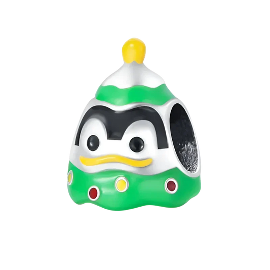 Mirisoul Christmas Penguin Tree Charm—cute penguin and Christmas tree jewelry charm for bracelets