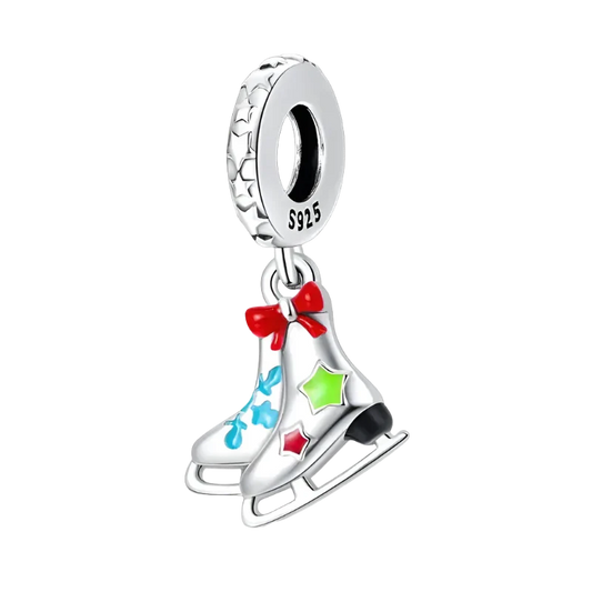 Festive Christmas Skating Charm for bracelets and necklaces – holiday jewelry gift for women
