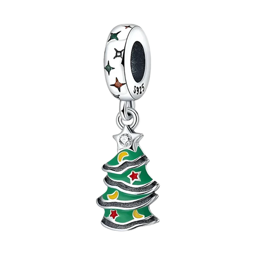 Christmas Tree Charm – elegant festive jewelry charm for bracelets & necklaces