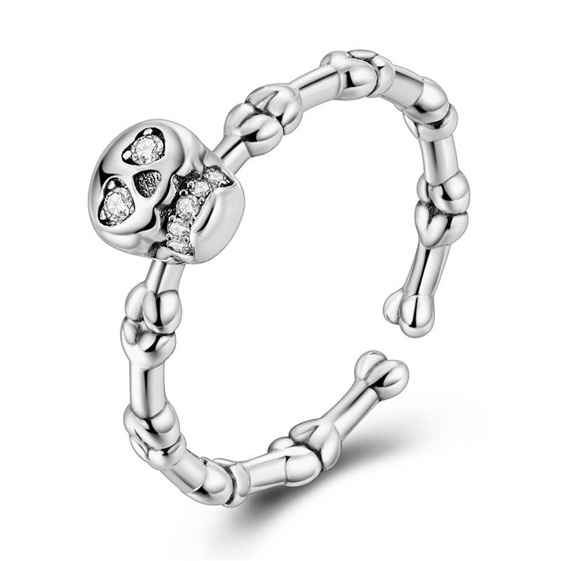 Halloween Bones Adjustable Ring – gothic and spooky jewelry, perfect Halloween accessory, adjustable fit, unique gift for men and women.