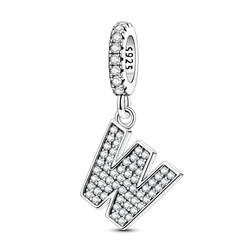 Sparkling Letter Charm