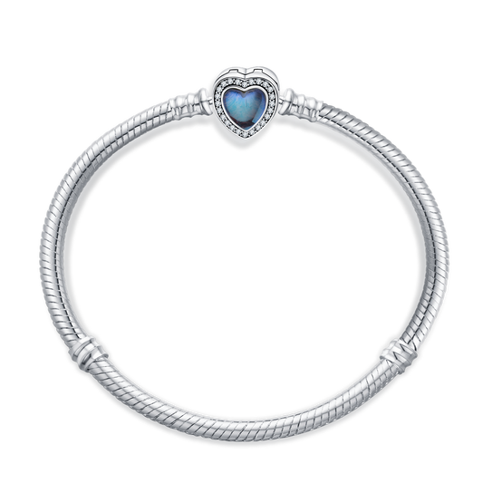 Blue Heart Charm Bracelet