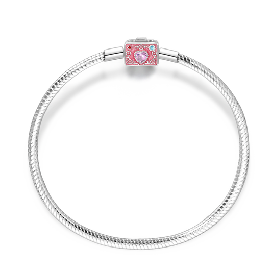 Pink Camera Charm Bracelet