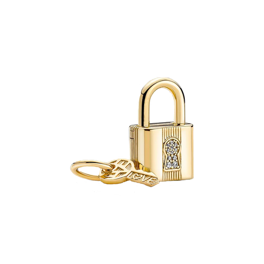 Gold Lock Charm